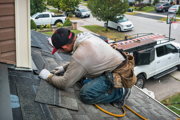 Professional Flat Roof Repair technician working in Brokaw, WI